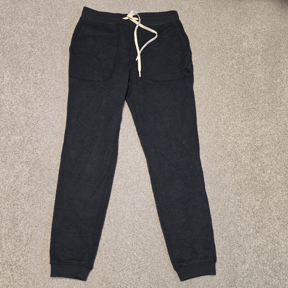 Outerknown Hightide Terry Sweatpants Black Men's Size Small 1620018 NEW Casual